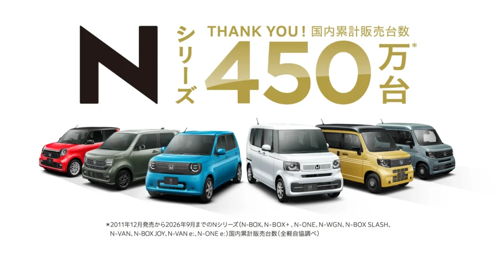 「N」シリーズの累計販売台数が450万台を突破
